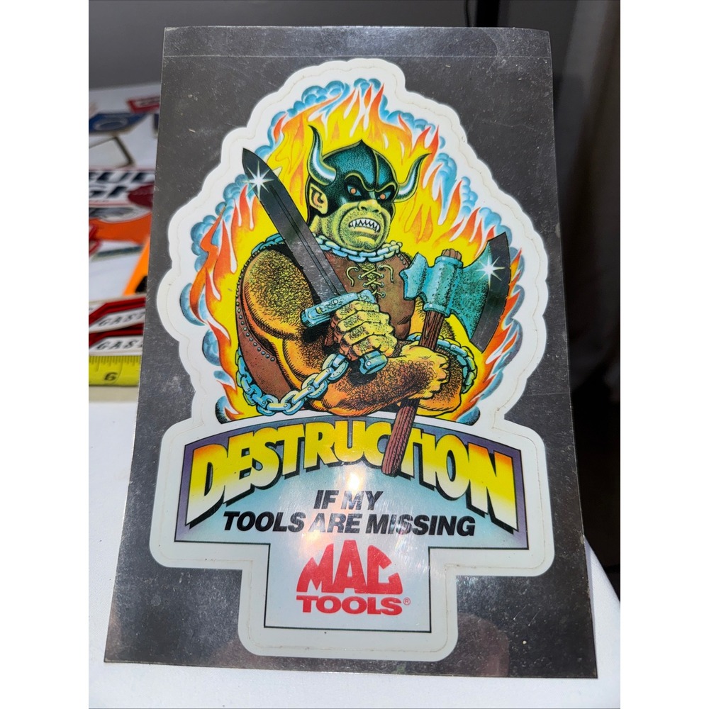 Vintage Mac Tools Sticker Destruction If My Tools Are Missing Warrior Decal